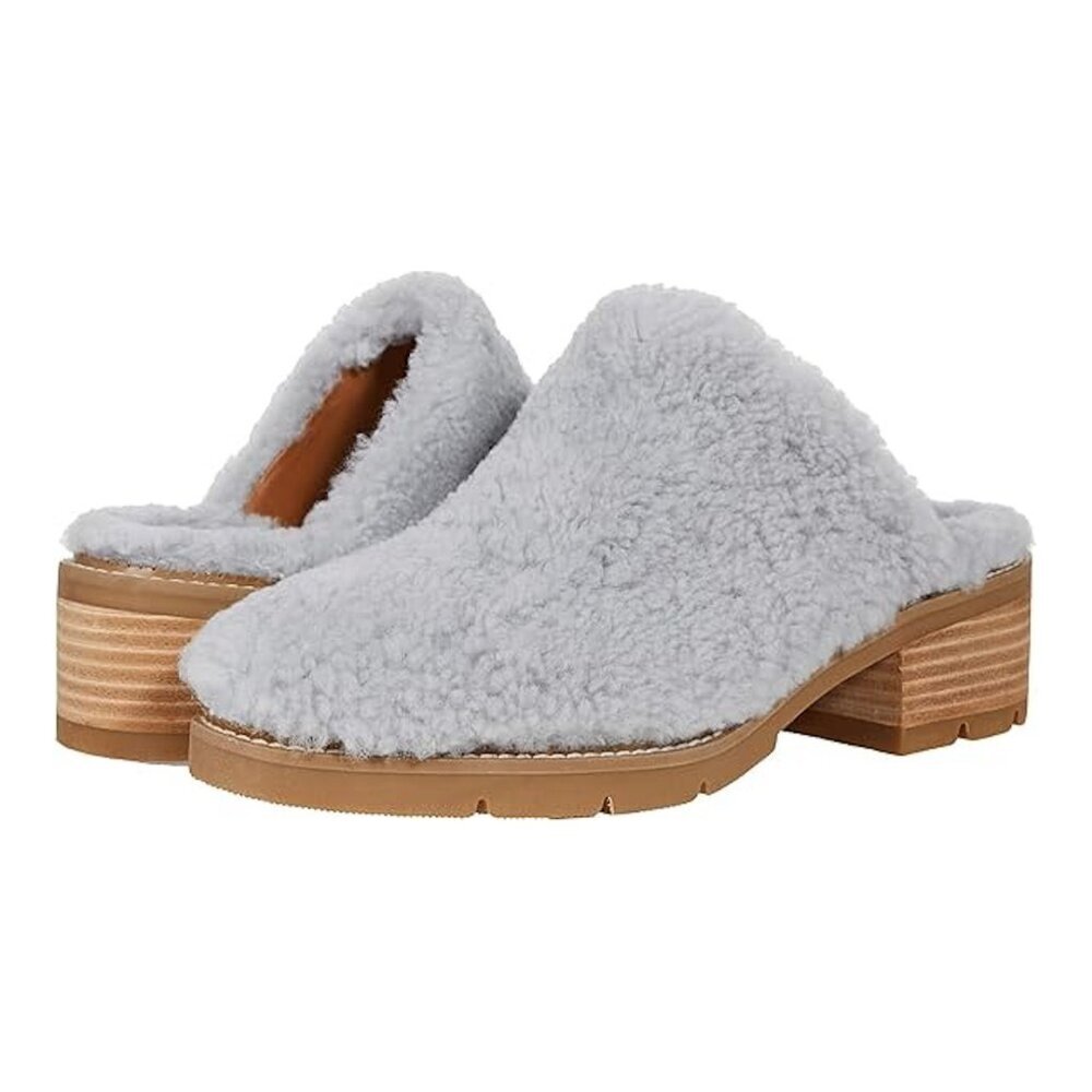 DONALD PLINER NWOB Sammie Shearling Real Fur Block Heel Mule Clog
